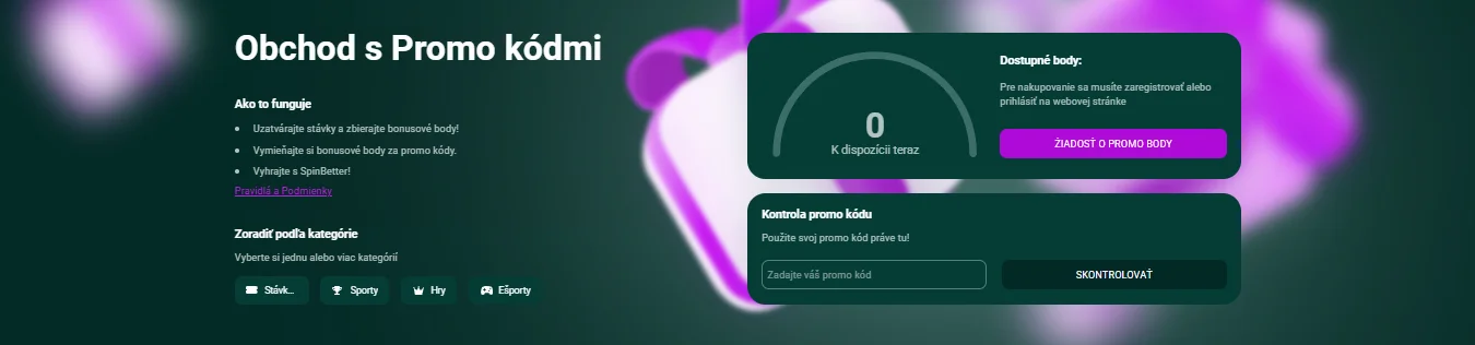 SpinBetter propagačný kód